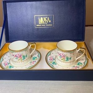 🔹NEW..Mikasa Yokkaichi China Teacups And Saucers
